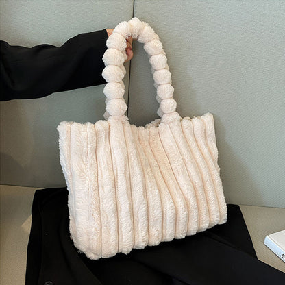 Damen Plüsch Handtasche – Weiches Faux Fur – Stilvoll & Geräumig