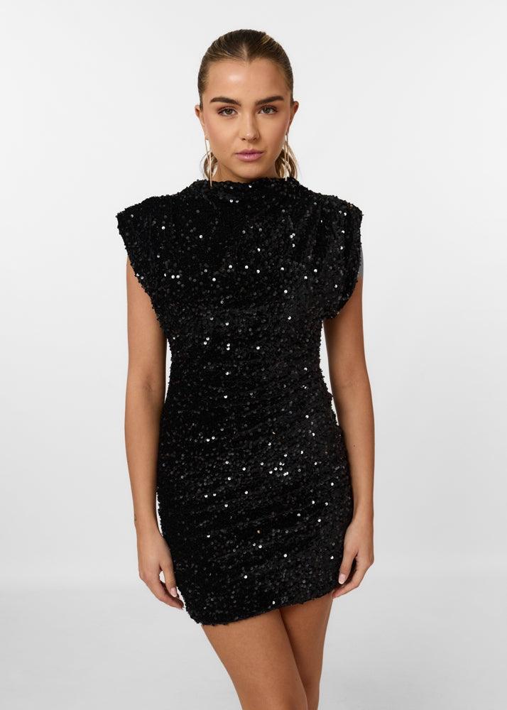 Chique Pailletten Mini Kleid für Damen