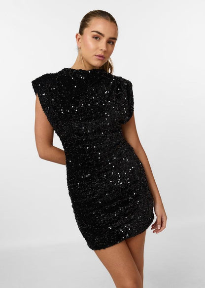 Chique Pailletten Mini Kleid für Damen