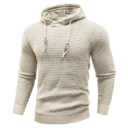 Herren Hoodie – Waffelstrick Design – Verstellbare Kapuze – Weiches Material