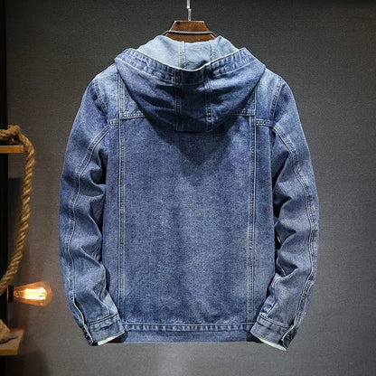 Detrick – Vintage Denimjacke mit Kapuze für Herren