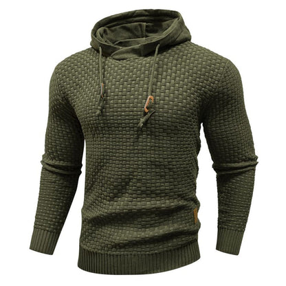 Herren Hoodie – Waffelstrick Design – Verstellbare Kapuze – Weiches Material