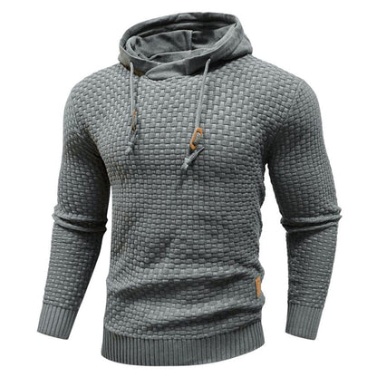 Herren Hoodie – Waffelstrick Design – Verstellbare Kapuze – Weiches Material