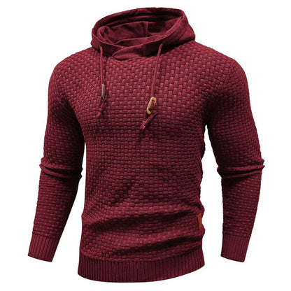 Herren Hoodie – Waffelstrick Design – Verstellbare Kapuze – Weiches Material