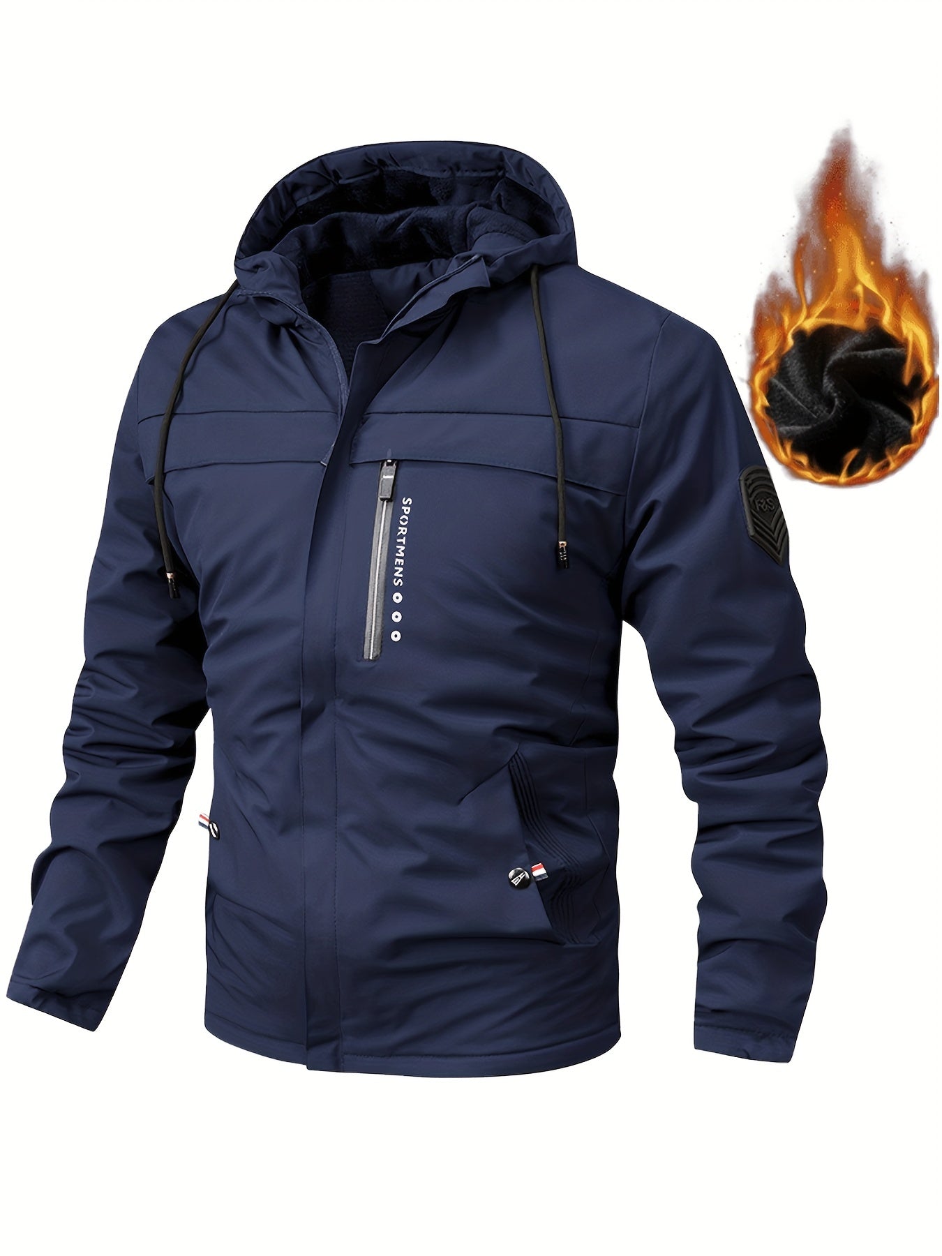 Herren Softshelljacke – Winddicht & Wasserabweisend – Fleecefutter – Kapuze – Reißverschlusstaschen