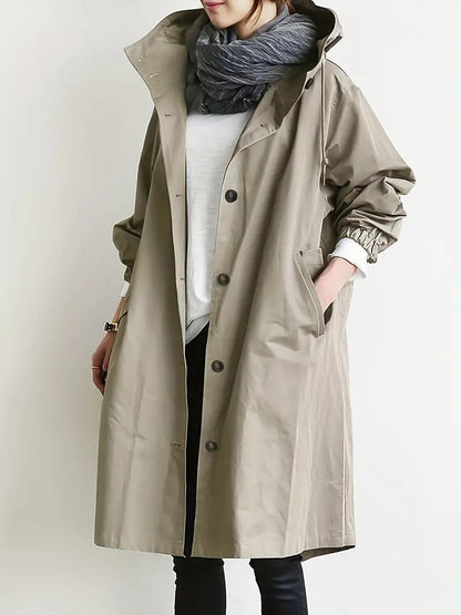 Wasserdichte Damen-Outdoor-Regenjacke mit Kapuze