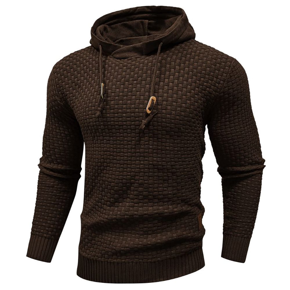 Herren Hoodie – Waffelstrick Design – Verstellbare Kapuze – Weiches Material