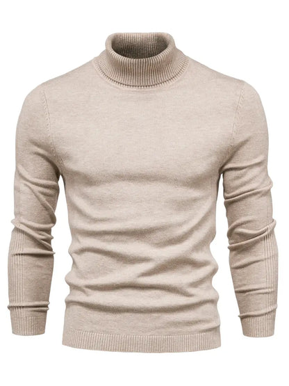 Herren Rollkragenpullover – Strick – Figurbetont – Langarm – Klassisch & Elegant