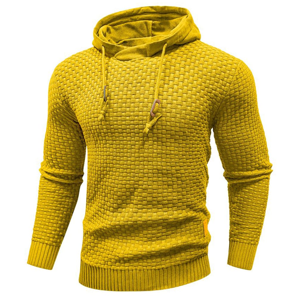 Herren Hoodie – Waffelstrick Design – Verstellbare Kapuze – Weiches Material