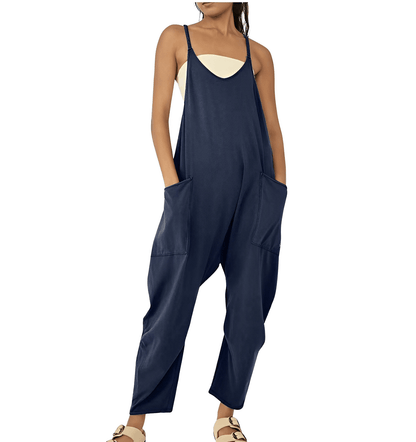 Damen Jumpsuit Ärmellos mit Taschen – Lässiger Einteiler