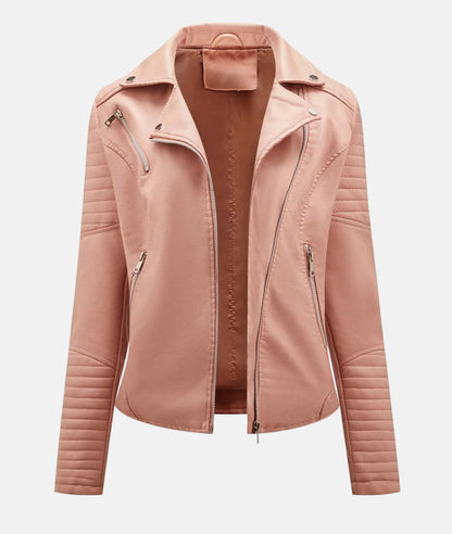 Romena – Slim-Fit Lederjacke für einen mühelos coolen Look