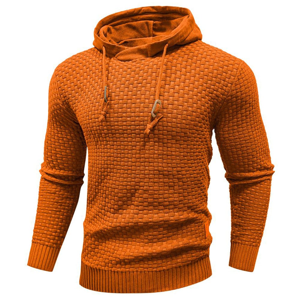 Herren Hoodie – Waffelstrick Design – Verstellbare Kapuze – Weiches Material