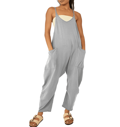 Damen Jumpsuit Ärmellos mit Taschen – Lässiger Einteiler