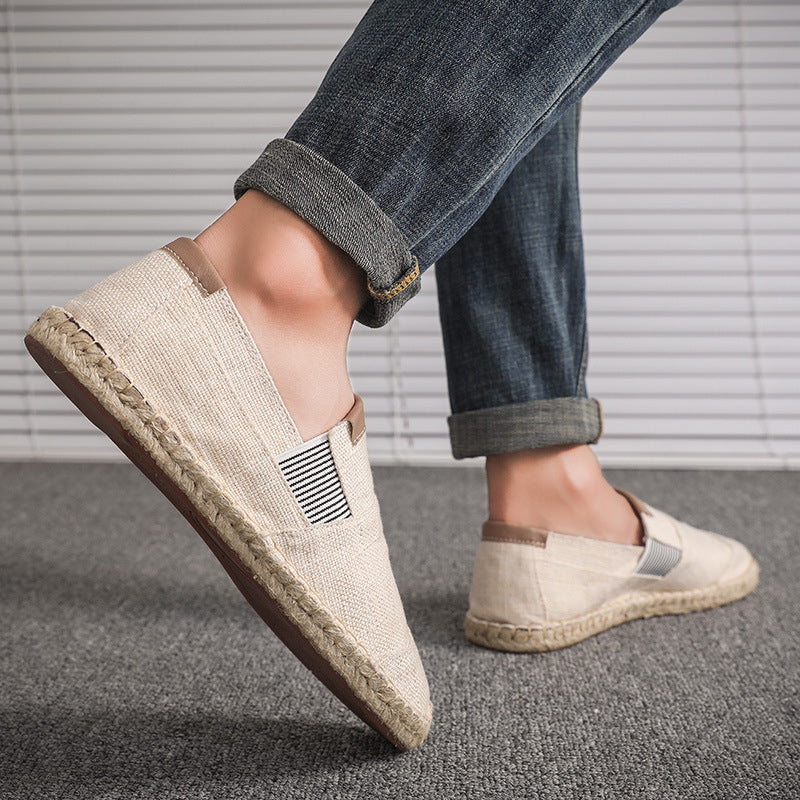 Herren Espadrilles – Bequem & Atmungsaktiv – Rutschfeste Jutesohle – Slip-On Design