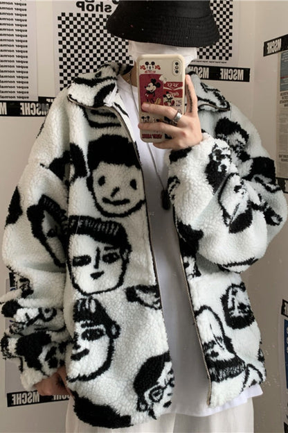 Caesar – Gemütliche Winterjacke mit Cartoon-Print