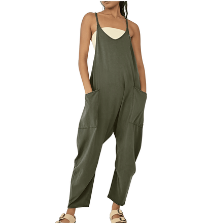 Damen Jumpsuit Ärmellos mit Taschen – Lässiger Einteiler