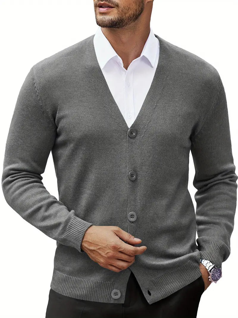 Atmungsaktiver Herren Cardigan aus Baumwollstrick | Freizeitmode