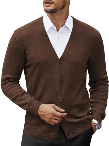 Atmungsaktiver Herren Cardigan aus Baumwollstrick | Freizeitmode