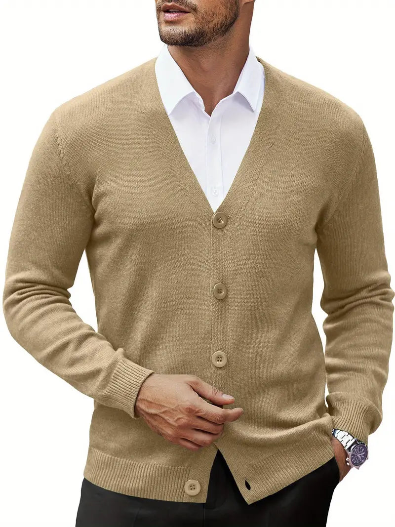 Atmungsaktiver Herren Cardigan aus Baumwollstrick | Freizeitmode