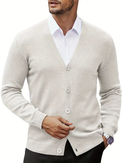 Atmungsaktiver Herren Cardigan aus Baumwollstrick | Freizeitmode