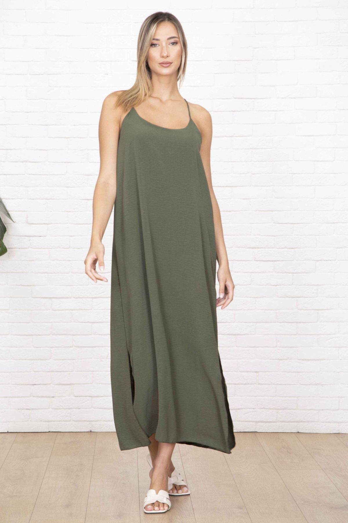 Mouwloze Maxi Kleid | Sommerkleidung aus Leichter Baumwolle