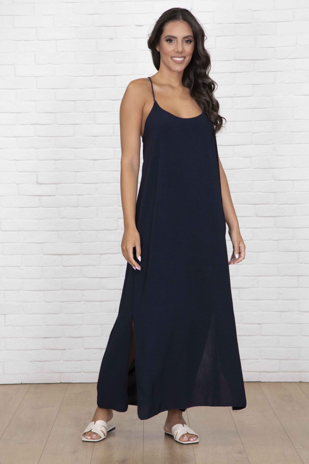 Mouwloze Maxi Kleid | Sommerkleidung aus Leichter Baumwolle