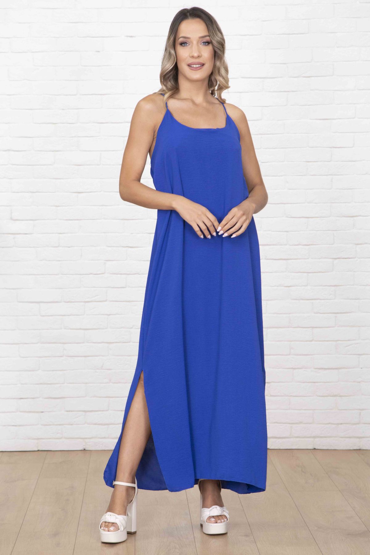 Mouwloze Maxi Kleid | Sommerkleidung aus Leichter Baumwolle