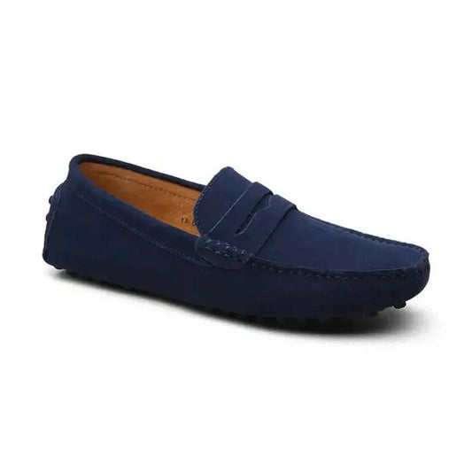 Herren Wildleder-Loafer – Penny Strap – Moccasin-Nähte – Rutschfeste Sohle