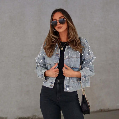 Savina - Denimjacke mit Sternenmuster für einen einzigartigen Look