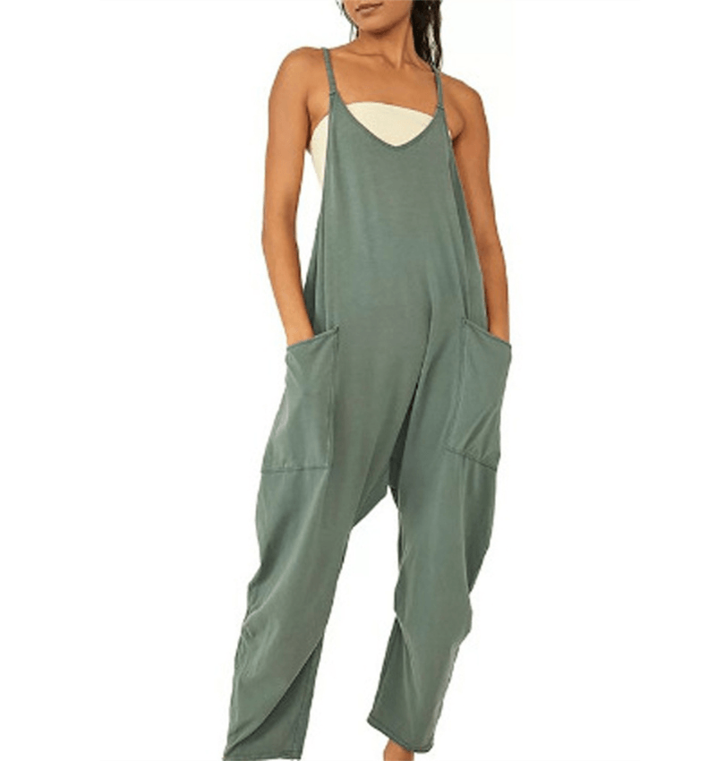 Damen Jumpsuit Ärmellos mit Taschen – Lässiger Einteiler