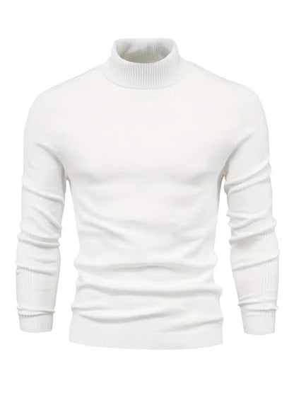 Herren Rollkragenpullover – Strick – Figurbetont – Langarm – Klassisch & Elegant