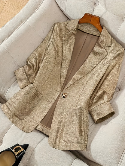 Edler damen blazer mit 1-knopf-front