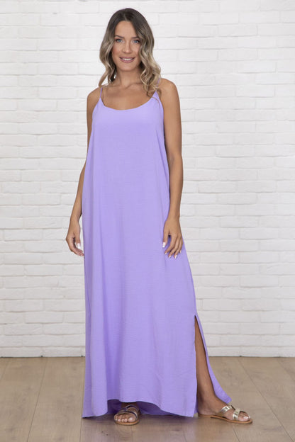 Mouwloze Maxi Kleid | Sommerkleidung aus Leichter Baumwolle