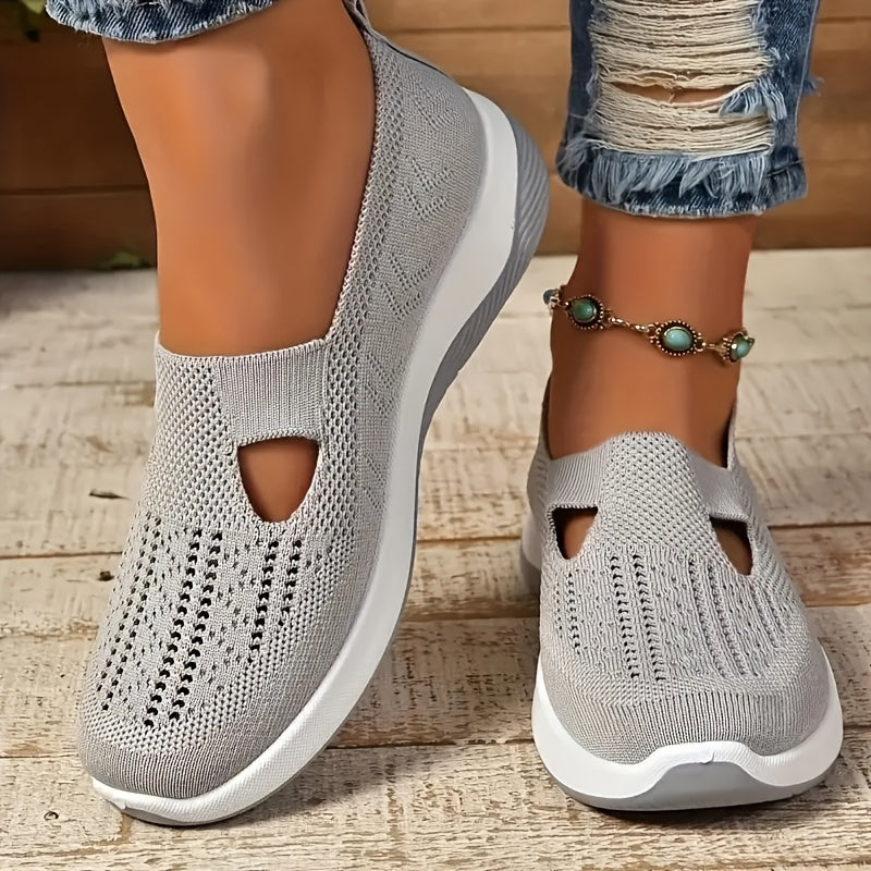 Atmungsaktives mesh slip-on-sneakers für frauen