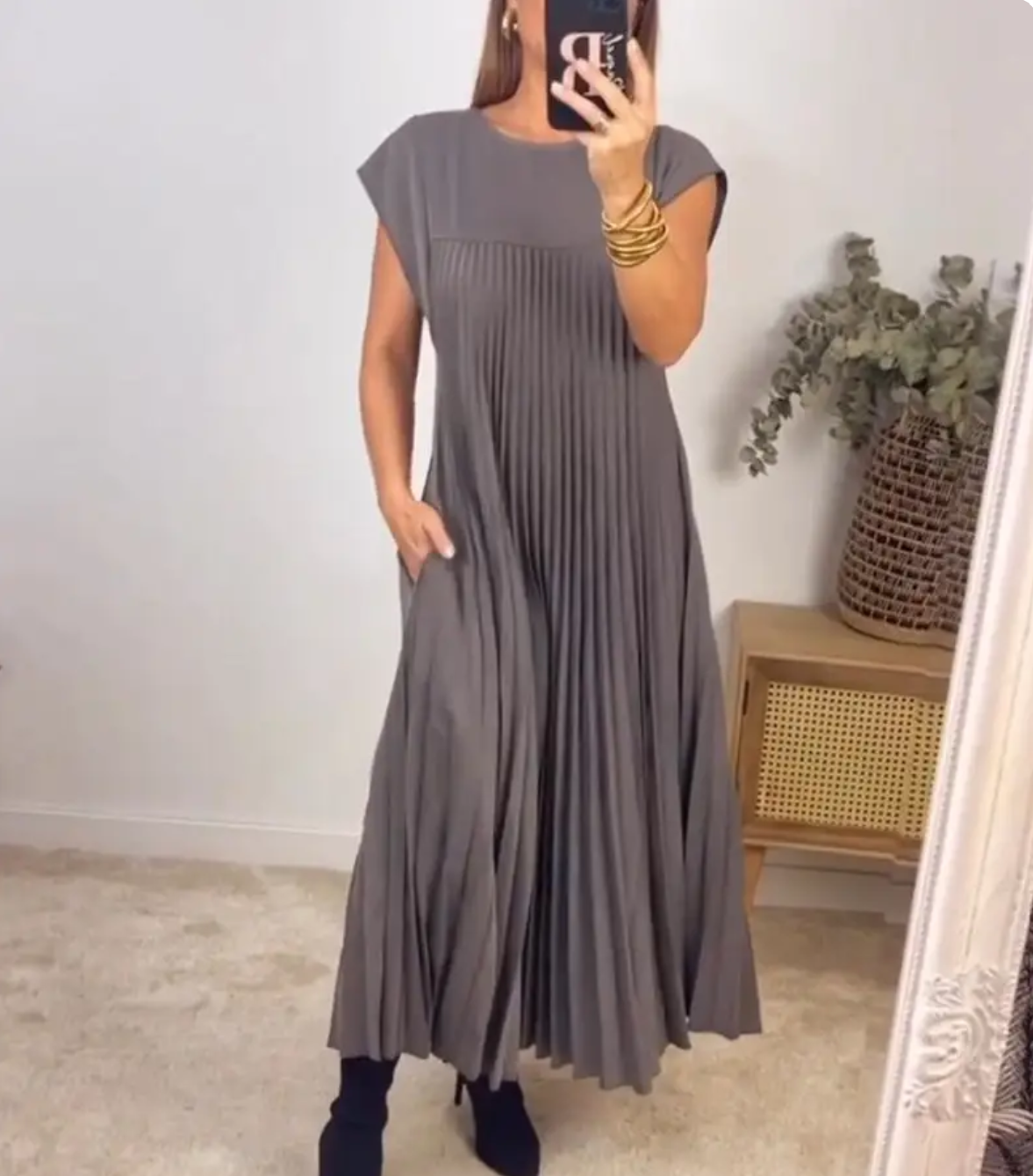 Damen Sommerkleid Langarm - Moderne Freizeitkleidung