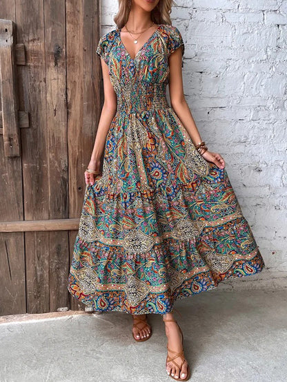 Sommerkleid Damen mit V-Ausschnitt – Stilvolles Freizeitkleid