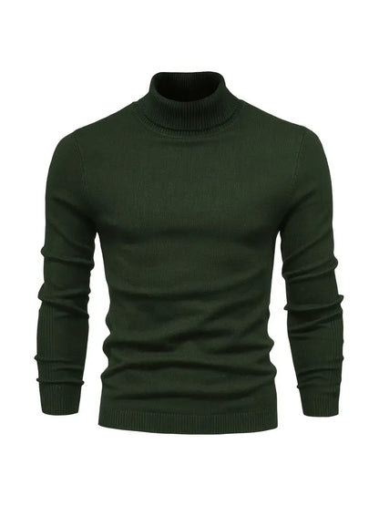 Herren Rollkragenpullover – Strick – Figurbetont – Langarm – Klassisch & Elegant