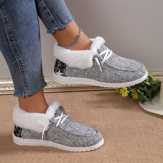 Canvasschuhe mit plüschfutter für damen