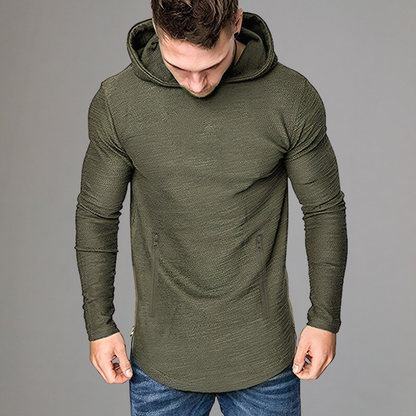 Herren Sport Hoodie – Modern Fit – Langarm mit Kapuze – Atmungsaktives Trainingsshirt