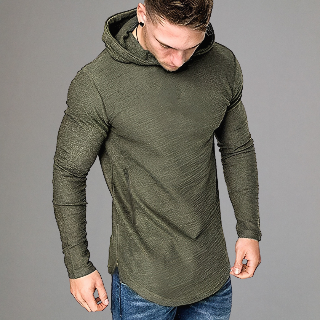 Herren Sport Hoodie – Modern Fit – Langarm mit Kapuze – Atmungsaktives Trainingsshirt