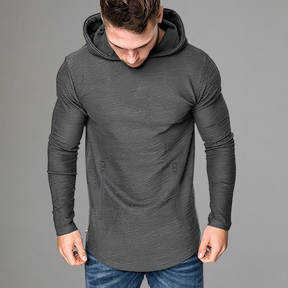 Herren Sport Hoodie – Modern Fit – Langarm mit Kapuze – Atmungsaktives Trainingsshirt