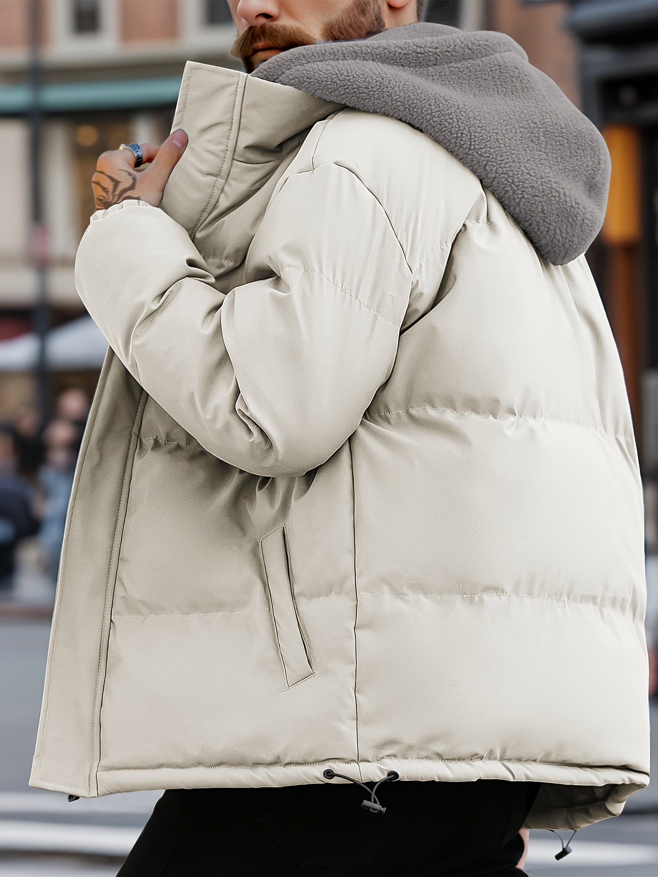 Herren Winterjacke - Wasserabweisend & Gefüttert - Parka mit Kapuze & Taschen