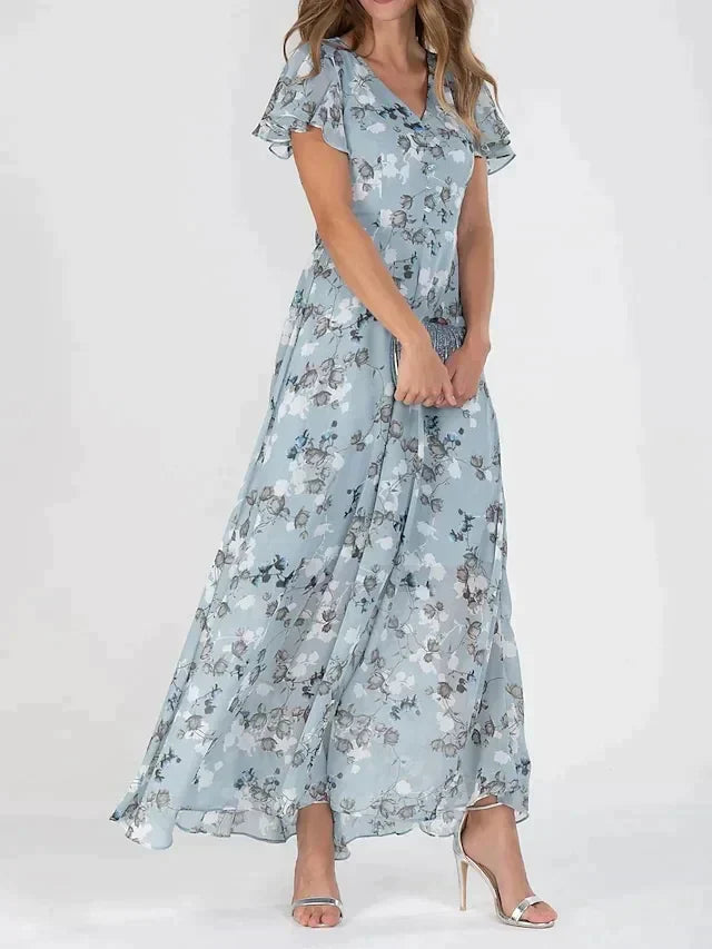 Buntes elegantes kleid für damen