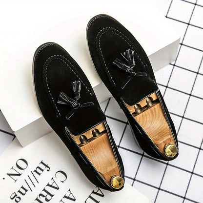 Herren Leder-Loafers mit Quasten in Braun