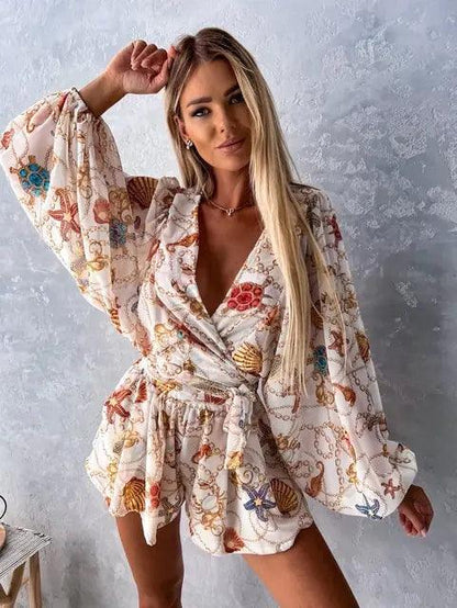 Boho Playsuit für Damen – Sommer Jumpsuit mit Spitze