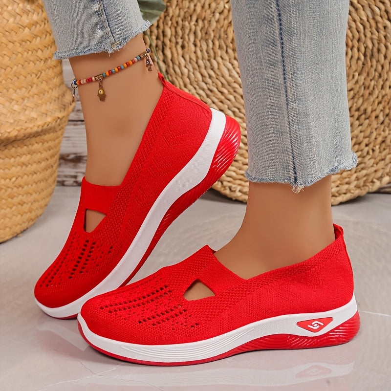 Atmungsaktives mesh slip-on-sneakers für frauen