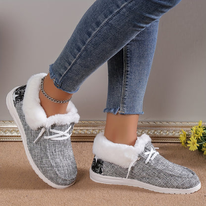 Canvasschuhe mit plüschfutter für damen