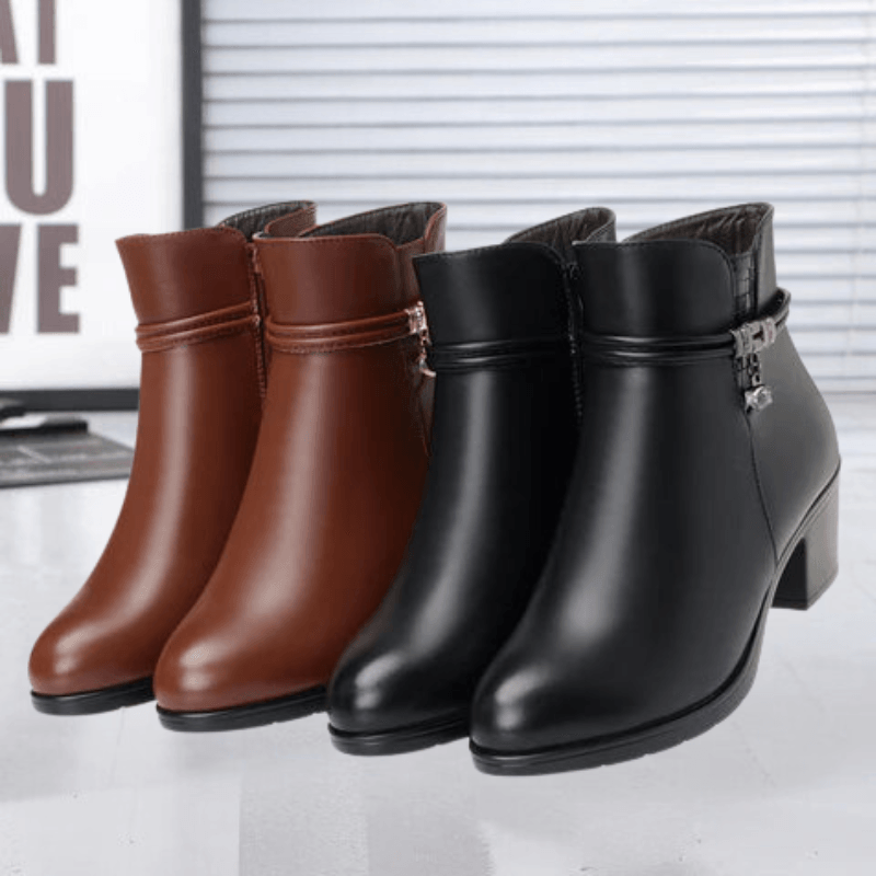 Damen Stiefeletten aus Premium Veloursleder – Bequeme und stilvolle Boots