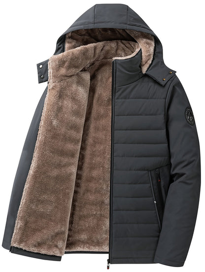 Sven – Fleece-gequiltete Jacke mit Kapuze