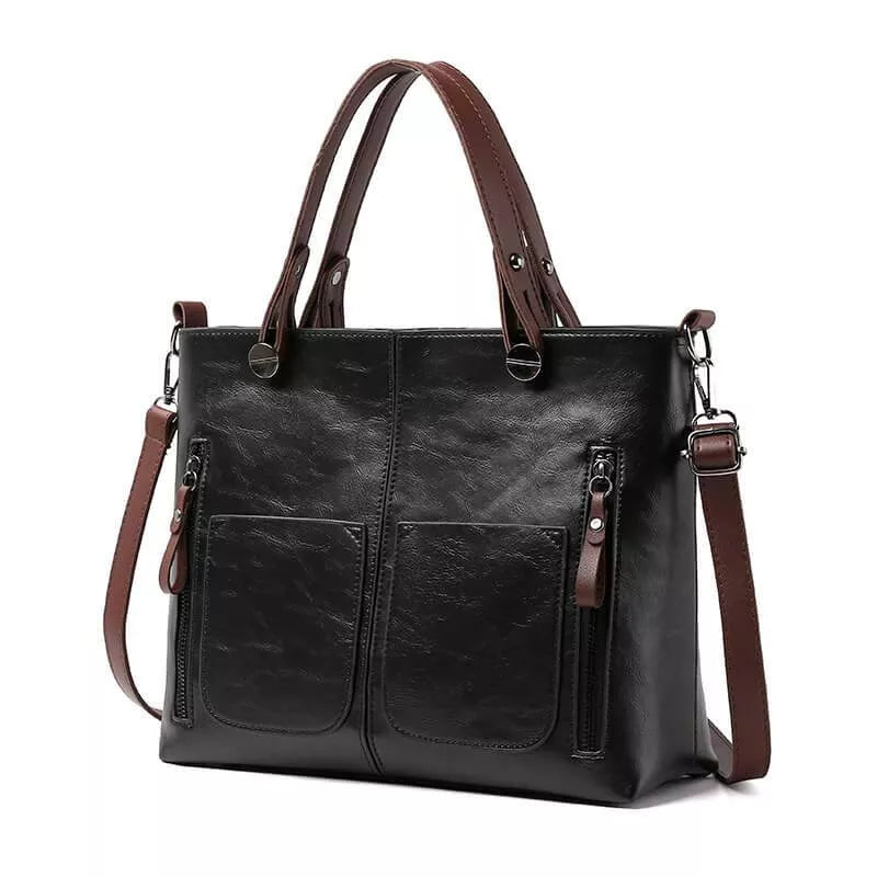 Damen Tote Bag – Elegantes Kunstleder – Großes Fach – Verstellbarer Schulterriemen